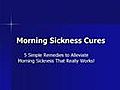 Morning Sickness Cures | BahVideo.com