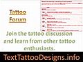 Text Tattoo Designs | BahVideo.com