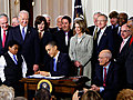 Obama Signs Health Bill | BahVideo.com