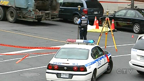 Latest Cyclist killed CTV Montreal Cyclist struck and killed by garbage truck | BahVideo.com