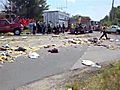 Uncut Train Truck Crash Leaves Mess Behind | BahVideo.com