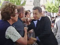 Raw Video Man yanks Sarkozy by shoulder | BahVideo.com