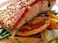 Salmon Fillet with Vegetables Melting  | BahVideo.com