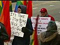 Gay rights protesters picket at Holy Name | BahVideo.com