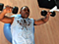 Fitness Tip w Dre - Dumbells On Ball | BahVideo.com