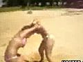 Two Bikini Clad Girls Fight on Beach | BahVideo.com