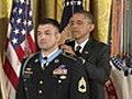 Obama Honors Soldier Who Fought In afghanistan | BahVideo.com