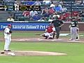 Rangers Fan Falls Over Railing | BahVideo.com