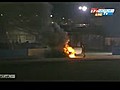 12 Hours of Sebring GT2 Ferrari On Fire  | BahVideo.com