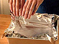 Lining a Pan with Foil | BahVideo.com