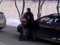 Drunken Russian Traffic Fight | BahVideo.com