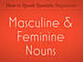 Learn Spanish Masculine and Feminine Nouns | BahVideo.com