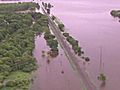 On Camera Aerial View Of Minot Flooding | BahVideo.com