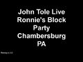 John Tole Live from Ronnies Block Party | BahVideo.com