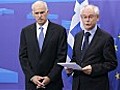George Papandreou Greece determined and on track to approve reforms | BahVideo.com