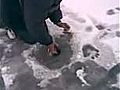 P che sur glace en Russie | BahVideo.com