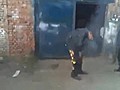 Drunk russian catches himself on fire | BahVideo.com