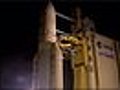 Ariane-5 rocket launches satellites | BahVideo.com