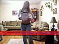Cute Blonde College Girl Dancing In Her Living Room | BahVideo.com