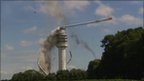 VIDEO Radio tower collapses after fire | BahVideo.com