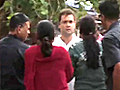 Upset sisters stop Rahul Gandhi s car | BahVideo.com
