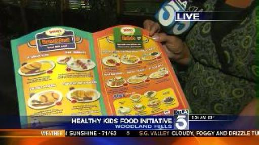 KTLA Restaurants Create Healthy Kids Menu Options - Lynette Romero reports | BahVideo.com