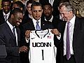 Obama Honors NCAA Hoops Champs UConn | BahVideo.com