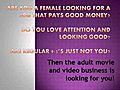 FEMALES LOOKING FOR WORK | BahVideo.com