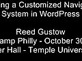 Reed Gustow Creating a Customized Navigation System in WordPress | BahVideo.com