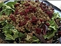 Cranberry Lentil and Mixed Green Salad | BahVideo.com