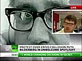 Protest over crisis collusion puts Bilderberg  | BahVideo.com