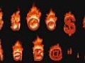 Loopable burning German symbols | BahVideo.com