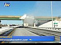 Snow Flies Off Speeding Truck | BahVideo.com