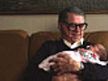 Grandpa holds baby | BahVideo.com