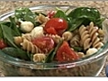 Mozzarella Tomato and Chickpea Pasta Salad | BahVideo.com