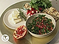 Lebanese mezze with tabouleh tarator and  | BahVideo.com