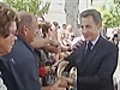 Sarkozy grabbed in crowd visit | BahVideo.com