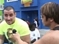 2009 Mr amp Mrs Muscle Beach Eryk talks with Sergio in the crowd | BahVideo.com
