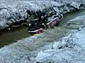 UNCUT Car Flips Off Snowy Road Into Ditch | BahVideo.com