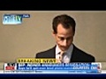 Anthony Weiner Heckled During Resgination  | BahVideo.com