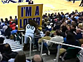 Utah Jazz Mascot Fights A Fan | BahVideo.com