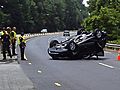 Car Flips On Silas Creek Parkway | BahVideo.com