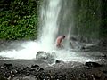 Crazy man in waterfall | BahVideo.com