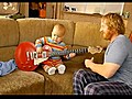 Baby Jams Out On Guitar | BahVideo.com