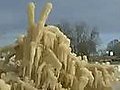 AMAZING ICE FROZEN WATERFALL | BahVideo.com