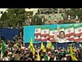 Thousands greet arrival of Iranian president  | BahVideo.com