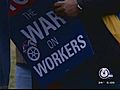 Workers Jam Statehouse In Labor Protest | BahVideo.com