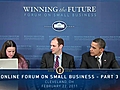 Online Forum on Small Business President  | BahVideo.com