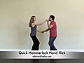 Basic Salsa Dance Hammerlock Hand Flick | BahVideo.com