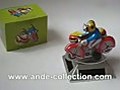 Tin Toy Wind Up Motorcycle with Side Car and  | BahVideo.com